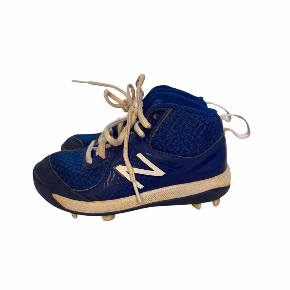 2/$30 New Balance Kids' Royal Blue and White Baseball Cleats Sneakers